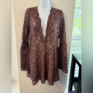 Tobi Mauve Lace Dress